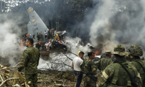 TRAGÉDIA: Avião Militar com Mais de 120 a Bordo Cai na Colômbia: 77 Sobreviventes são Hospitalizados