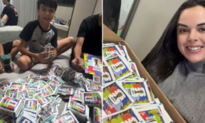 VIRALIZOU: Mãe Compra 14 Mil Figurinhas da Copa para Filho Completar Álbum e Vídeo Viraliza nas Redes Sociais